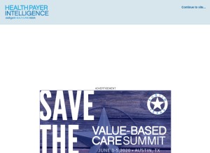 How healthpayerintelligence.com looks like on a tablet such as an iPad.