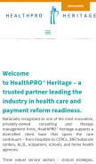 How healthpro-heritage.com looks like on a mobile device such as an iPhone.