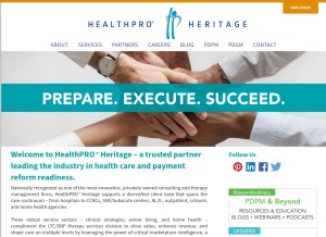 How healthpro-rehab.com looks like on a tablet such as an iPad.