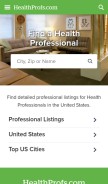 How healthprofs.com looks like on a mobile device such as an iPhone.