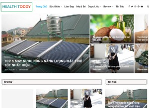 How healthtoddy.com looks like on a tablet such as an iPad.