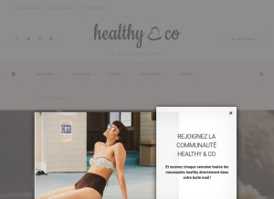 How healthyandco.fr looks like on a tablet such as an iPad.
