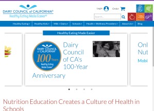 How healthyeating.org looks like on a tablet such as an iPad.