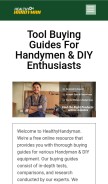 How healthyhandyman.com looks like on a mobile device such as an iPhone.
