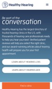How healthyhearing.com looks like on a mobile device such as an iPhone.