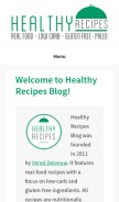 How healthyrecipesblogs.com looks like on a mobile device such as an iPhone.