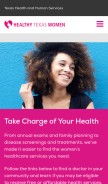 How healthytexaswomen.org looks like on a mobile device such as an iPhone.