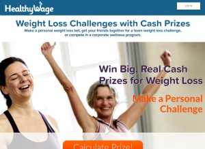 How healthywage.com looks like on a tablet such as an iPad.