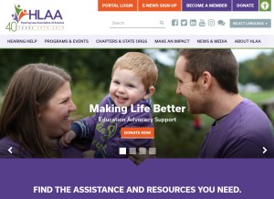 How hearingloss.org looks like on a tablet such as an iPad.