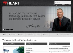 How heart.net looks like on a tablet such as an iPad.