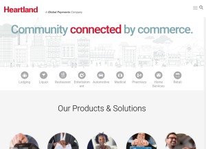 How heartlandpaymentsystems.com looks like on a tablet such as an iPad.