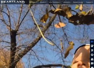 How heartlandrvs.com looks like on a tablet such as an iPad.