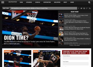 How heatnation.com looks like on a tablet such as an iPad.