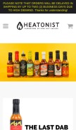 How heatonist.com looks like on a mobile device such as an iPhone.