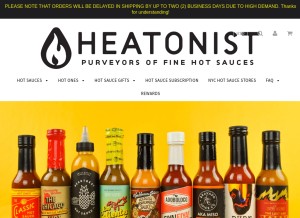 How heatonist.com looks like on a tablet such as an iPad.