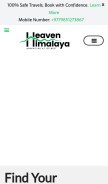 How heavenhimalaya.com looks like on a mobile device such as an iPhone.