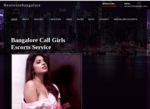 How heaveninbangalore.com looks like on a tablet such as an iPad.