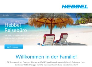 How hebbel.de looks like on a tablet such as an iPad.