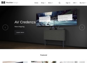 How hecklerdesign.com looks like on a tablet such as an iPad.