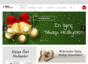How hediyeteyze.com looks like on a tablet such as an iPad.