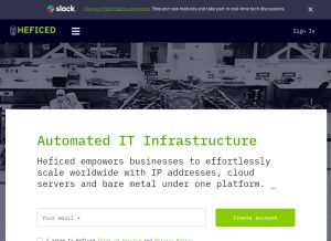 How heficed.com looks like on a tablet such as an iPad.