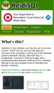 How heidisql.com looks like on a mobile device such as an iPhone.