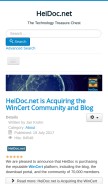 How heidoc.net looks like on a mobile device such as an iPhone.