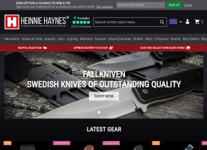 How heinnie.com looks like on a tablet such as an iPad.