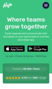 How heja.io looks like on a mobile device such as an iPhone.
