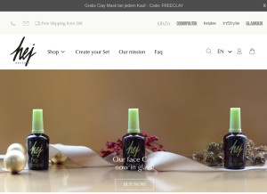 How hejorganic.com looks like on a tablet such as an iPad.