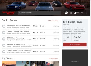 How hellcat.org looks like on a tablet such as an iPad.