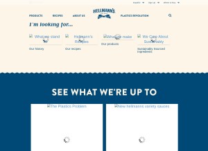 How hellmanns.com looks like on a tablet such as an iPad.