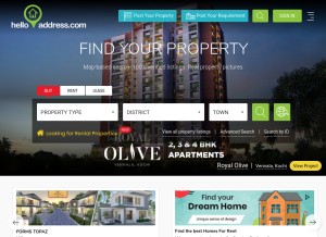 How helloaddress.com looks like on a tablet such as an iPad.
