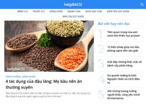 How hellobacsi.com looks like on a tablet such as an iPad.