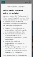 How hellobank.fr looks like on a mobile device such as an iPhone.
