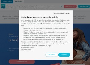 How hellobank.fr looks like on a tablet such as an iPad.