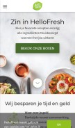 How hellofresh.be looks like on a mobile device such as an iPhone.