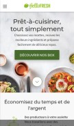 How hellofresh.fr looks like on a mobile device such as an iPhone.