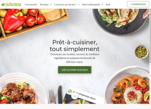 How hellofresh.fr looks like on a tablet such as an iPad.