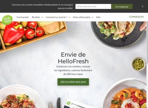 How hellofresh.lu looks like on a tablet such as an iPad.