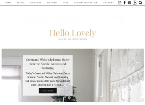 How hellolovelystudio.com looks like on a tablet such as an iPad.