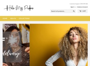 How hellomissparker.com looks like on a tablet such as an iPad.