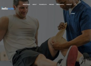 How hellonote.com looks like on a tablet such as an iPad.