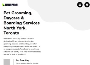 How hellopetsinc.com looks like on a tablet such as an iPad.