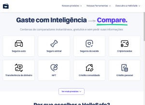 How hellosafe.pt looks like on a tablet such as an iPad.