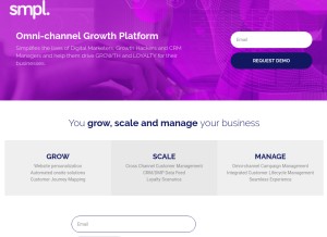 How hellosmpl.com looks like on a tablet such as an iPad.