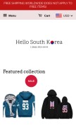 How hellosouthkorea.com looks like on a mobile device such as an iPhone.
