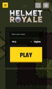 How helmetroyale.io looks like on a mobile device such as an iPhone.