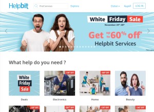 How helpbit.com looks like on a tablet such as an iPad.