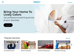How helpire.com looks like on a tablet such as an iPad.
